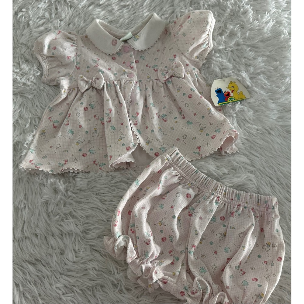 Nwt Sesame Street‎ 2pc Vintage 80s outfit set 3-6m
